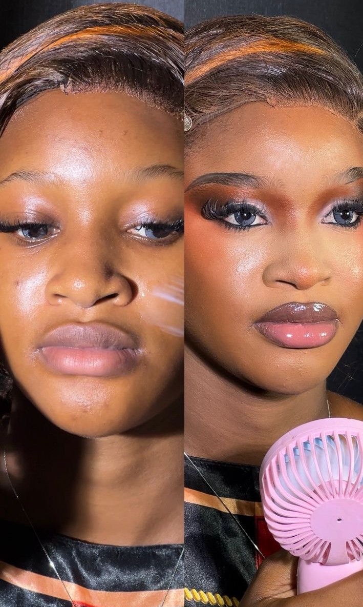 Studio makeup session